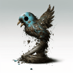 Twitter icon decaying